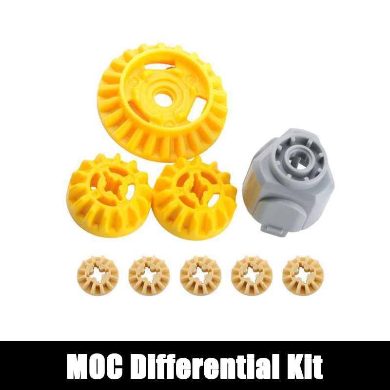 Lego Set Technic - 65414 69761 69762 6589 MOC ディファレンシャルキット高トルクギアボックス部品テクニカルビルディングブロック