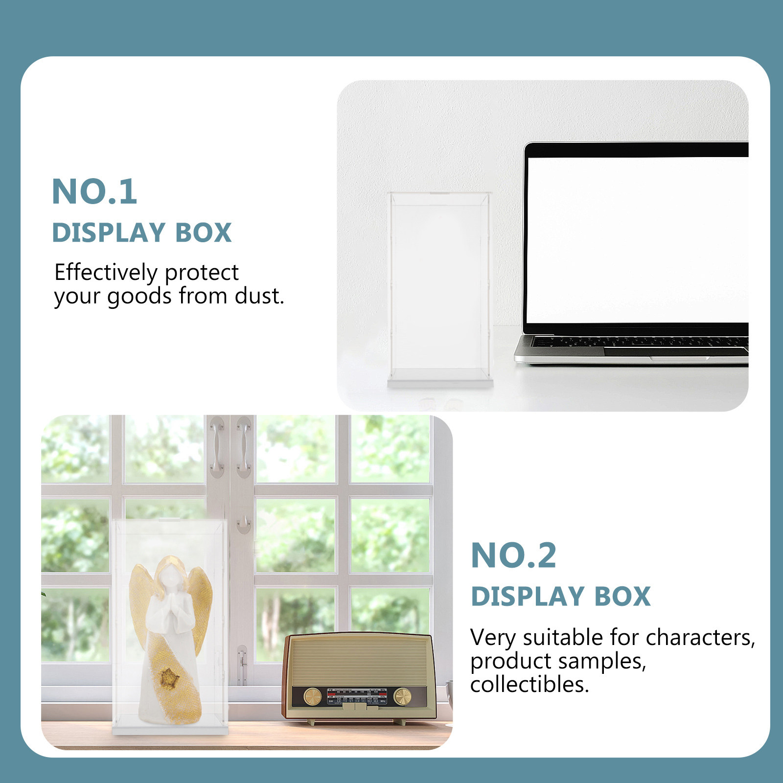アクリル製ディスプレイボックス 透明 モデルコレクション用  - Display Case Acrylic のレビューと価格