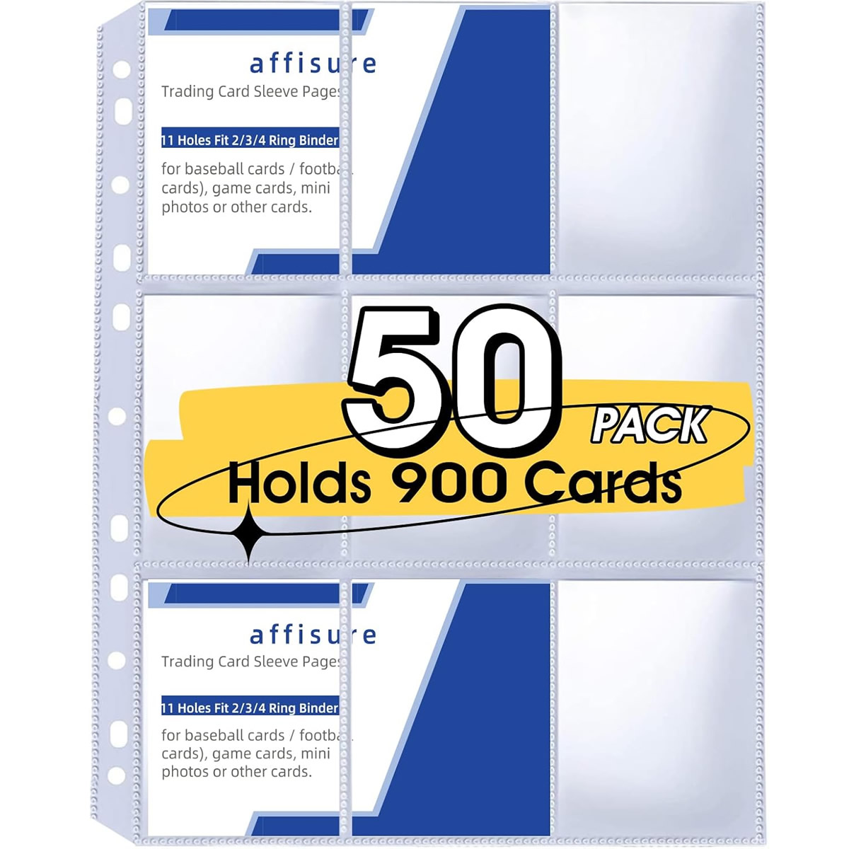 50枚入り 9ポケットカードスリーブ 900枚収納 両面トレ - Trading Card Binder のレビューと価格